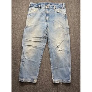 Dickies Carpenter Jeans Mens 32x30 Blue Fits 33x26 Light Relaxed Fit Workwear